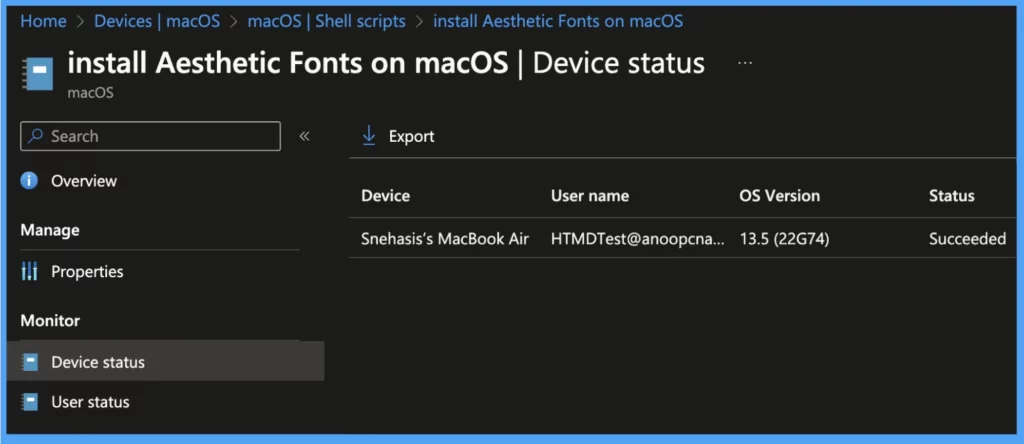 Best Method to Install Fonts on macOS using Intune Fig. 12